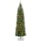 6.5 ft. Pre-lit Kingswood Fir Pencil Artificial Christmas Tree, Multicolor Lights
